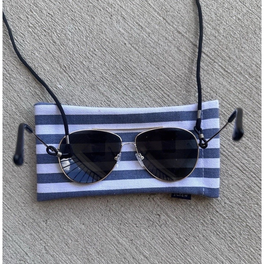 J.Crew Airman Sunglasses in One Size Stainless Steel Classic Gold BE964 EE267 - Picture 3 of 9